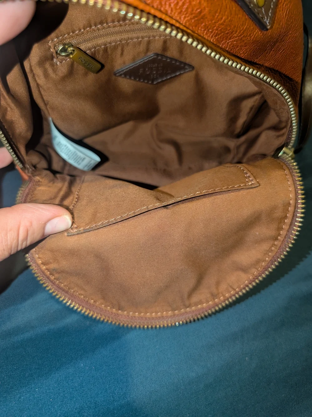 Fossil Women Mini Leather Backpack And Wallet